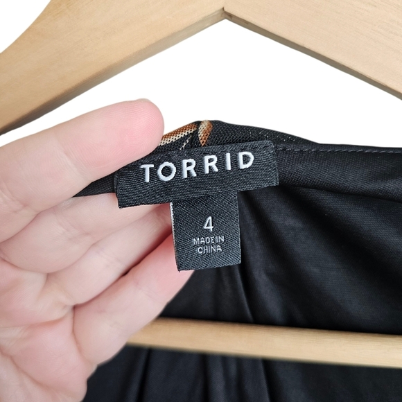 Torrid Floral Chiffon Colorful Mesh Blouse Top Size 4x - Picture 4 of 6